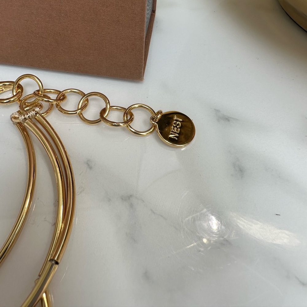 Nest Twisted Y Gold Necklace - Picture 2 of 3